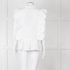 Stella Nova White Embroidered Escallops Detail Cotton Top