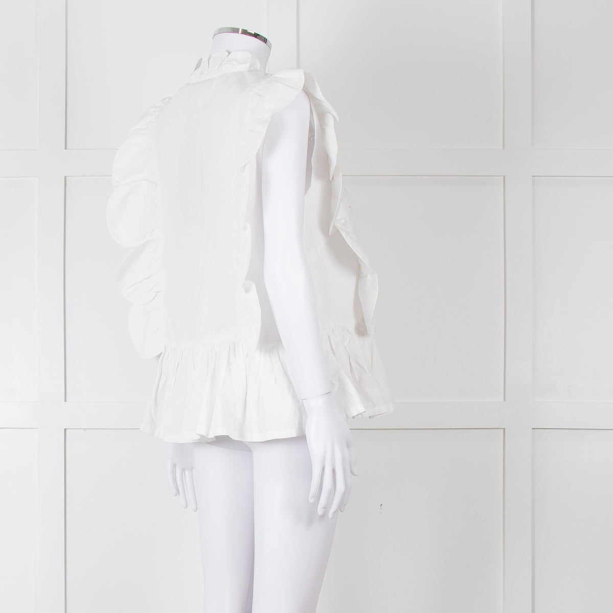 Stella Nova White Embroidered Escallops Detail Cotton Top