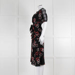 Sandro Black Dress With Heart Print (plus belt)