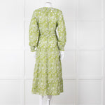 Me + Em Green Broderie Anglaise Belted Maxi Dress