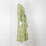 Me + Em Green Broderie Anglaise Belted Maxi Dress