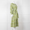 Me + Em Green Broderie Anglaise Belted Maxi Dress