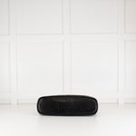 Balenciaga Black Leather Frame Handle Large Clutch