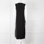 Varley Black Cream Trim Cotton Knit Sleeveless Dress