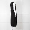 Varley Black Cream Trim Cotton Knit Sleeveless Dress