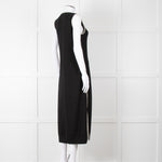 Varley Black Cream Trim Cotton Knit Sleeveless Dress