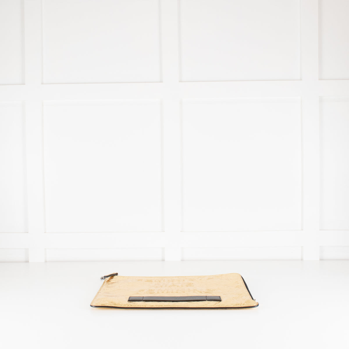 Chanel Gold Crinkle Large 'Femenine Mais Femeniste' Clutch