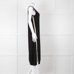 Varley Black Cream Trim Cotton Knit Sleeveless Dress