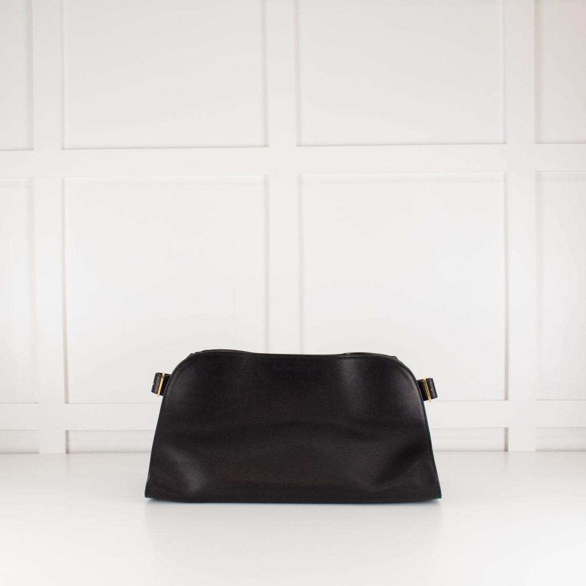 The Row Margaux Large East West Black Clutch