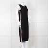 Varley Black Cream Trim Cotton Knit Sleeveless Dress