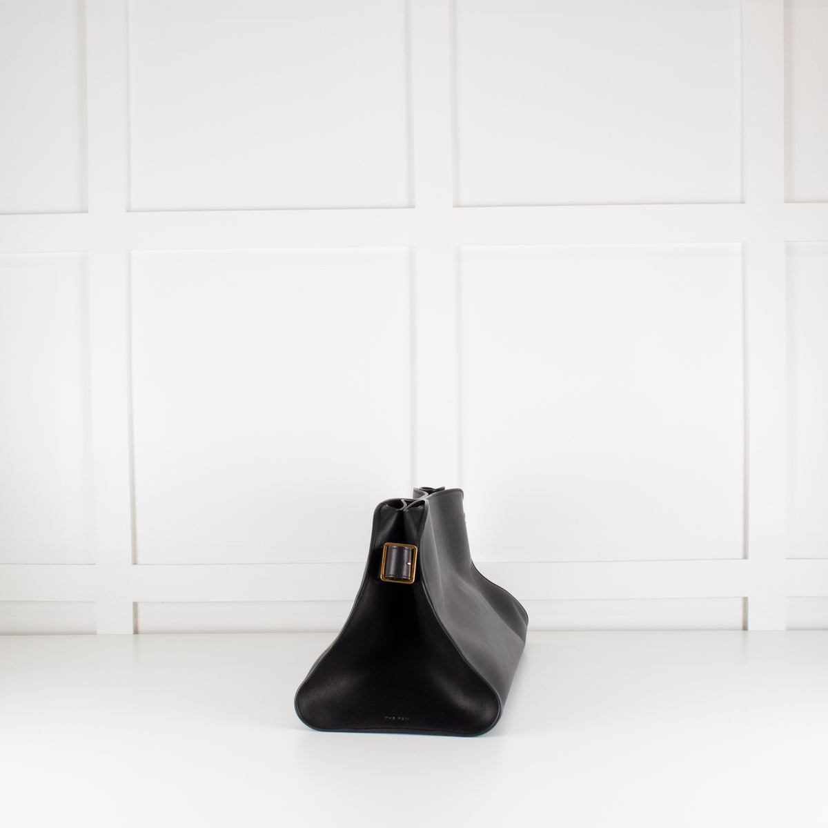 The Row Margaux Large East West Black Clutch