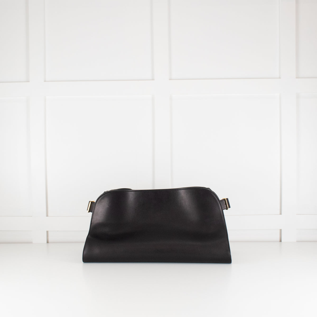 The Row Margaux Large East West Black Clutch