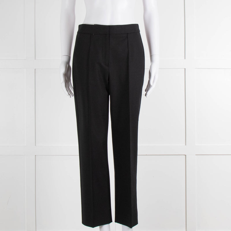 Me + Em Black Stretch Twill Front Seam Trousers