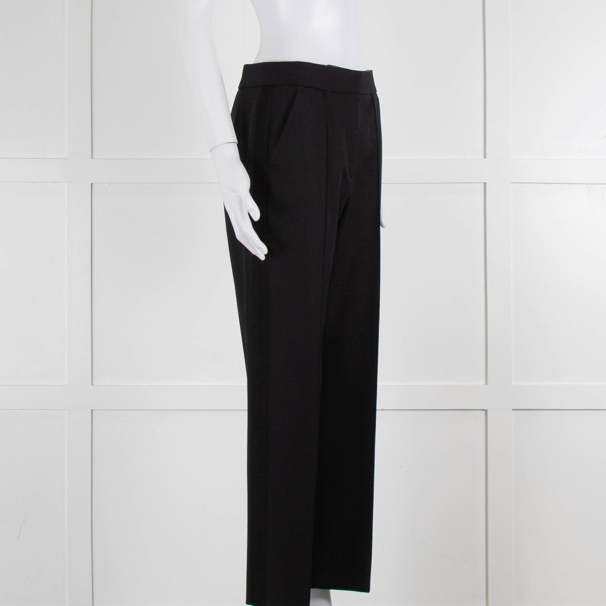 Me + Em Black Stretch Twill Front Seam Trousers