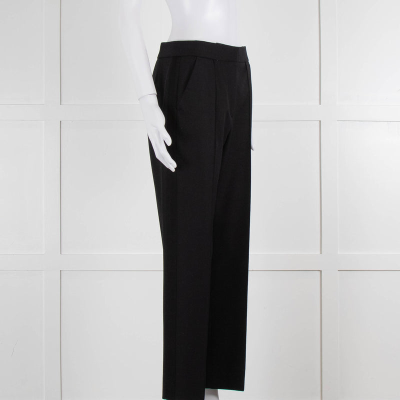 Me + Em Black Stretch Twill Front Seam Trousers