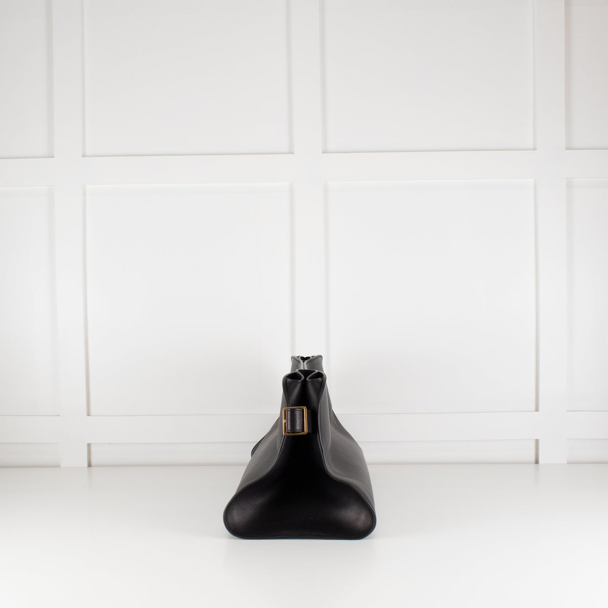 The Row Margaux Large East West Black Clutch