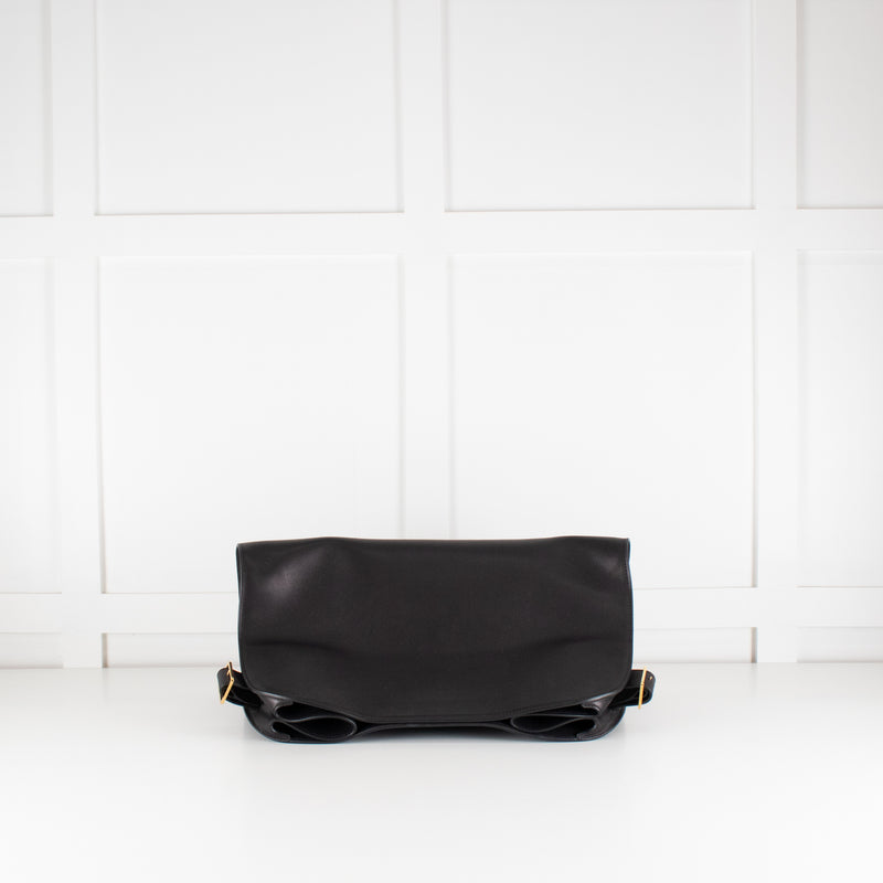 The Row Margaux East West Black Clutch