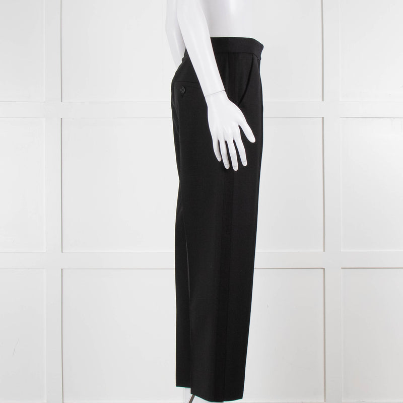 Me + Em Black Stretch Twill Front Seam Trousers