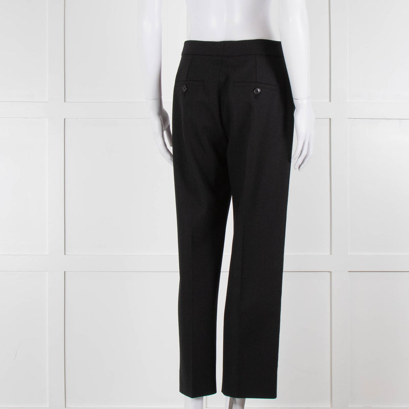 Me + Em Black Stretch Twill Front Seam Trousers