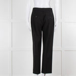 Me + Em Black Stretch Twill Front Seam Trousers