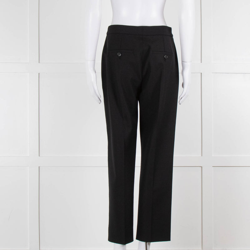Me + Em Black Stretch Twill Front Seam Trousers