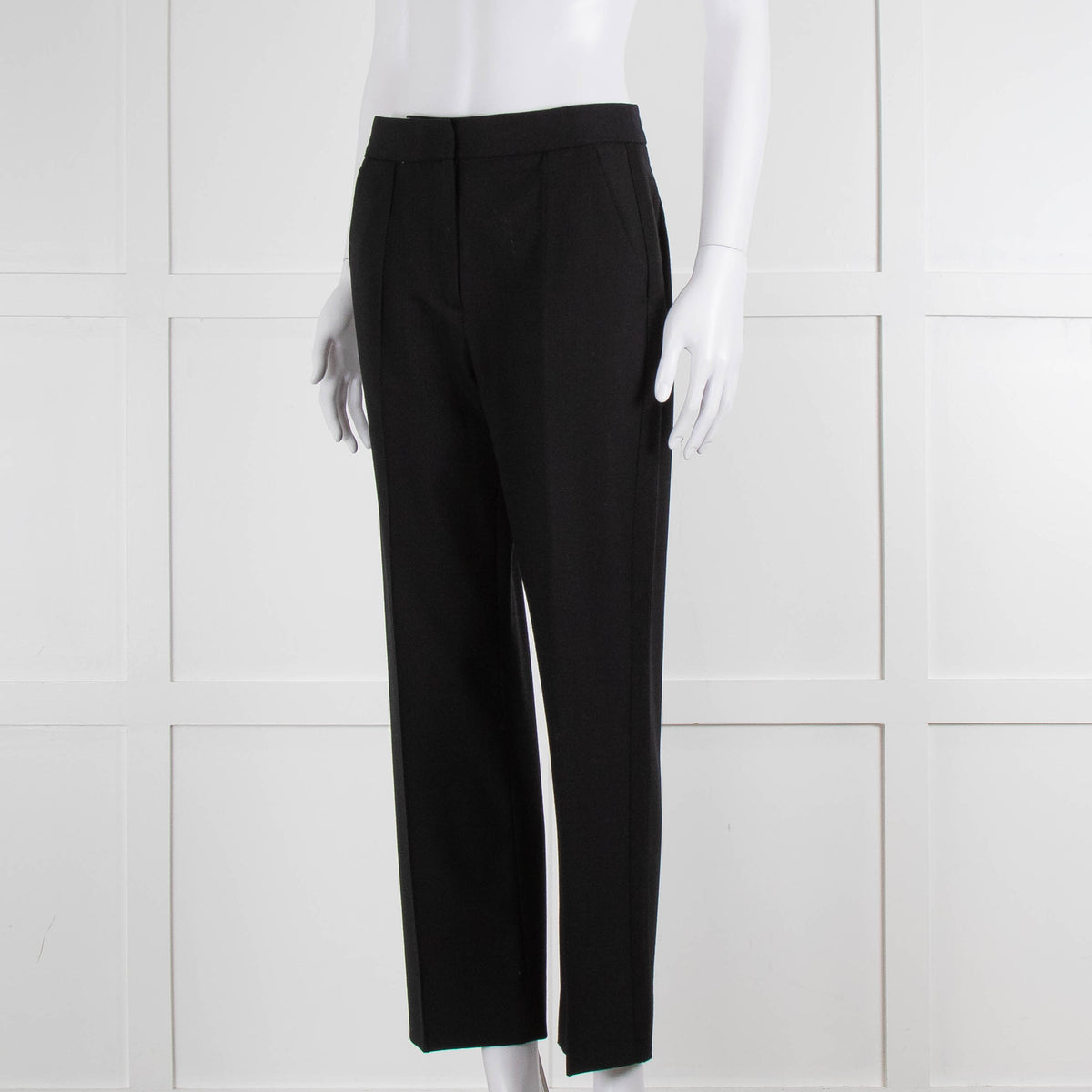 Me + Em Black Stretch Twill Front Seam Trousers