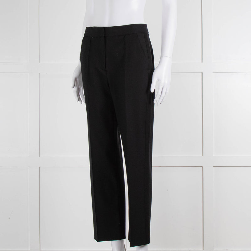 Me + Em Black Stretch Twill Front Seam Trousers