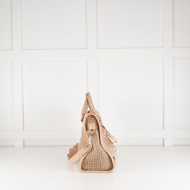 Balenciaga Le City Medium Pale Pink Woven Bag