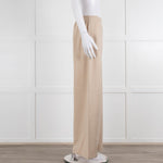 Bamford Beige Cashmere Mix Wide Leg Track Pants