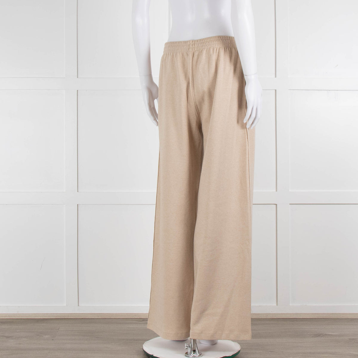 Bamford Beige Cashmere Mix Wide Leg Track Pants