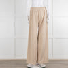 Bamford Beige Cashmere Mix Wide Leg Track Pants