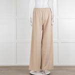Bamford Beige Cashmere Mix Wide Leg Track Pants