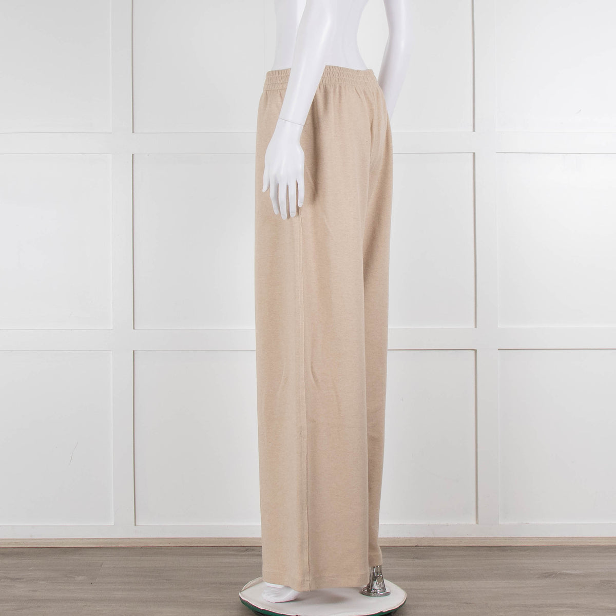 Bamford Beige Cashmere Mix Wide Leg Track Pants
