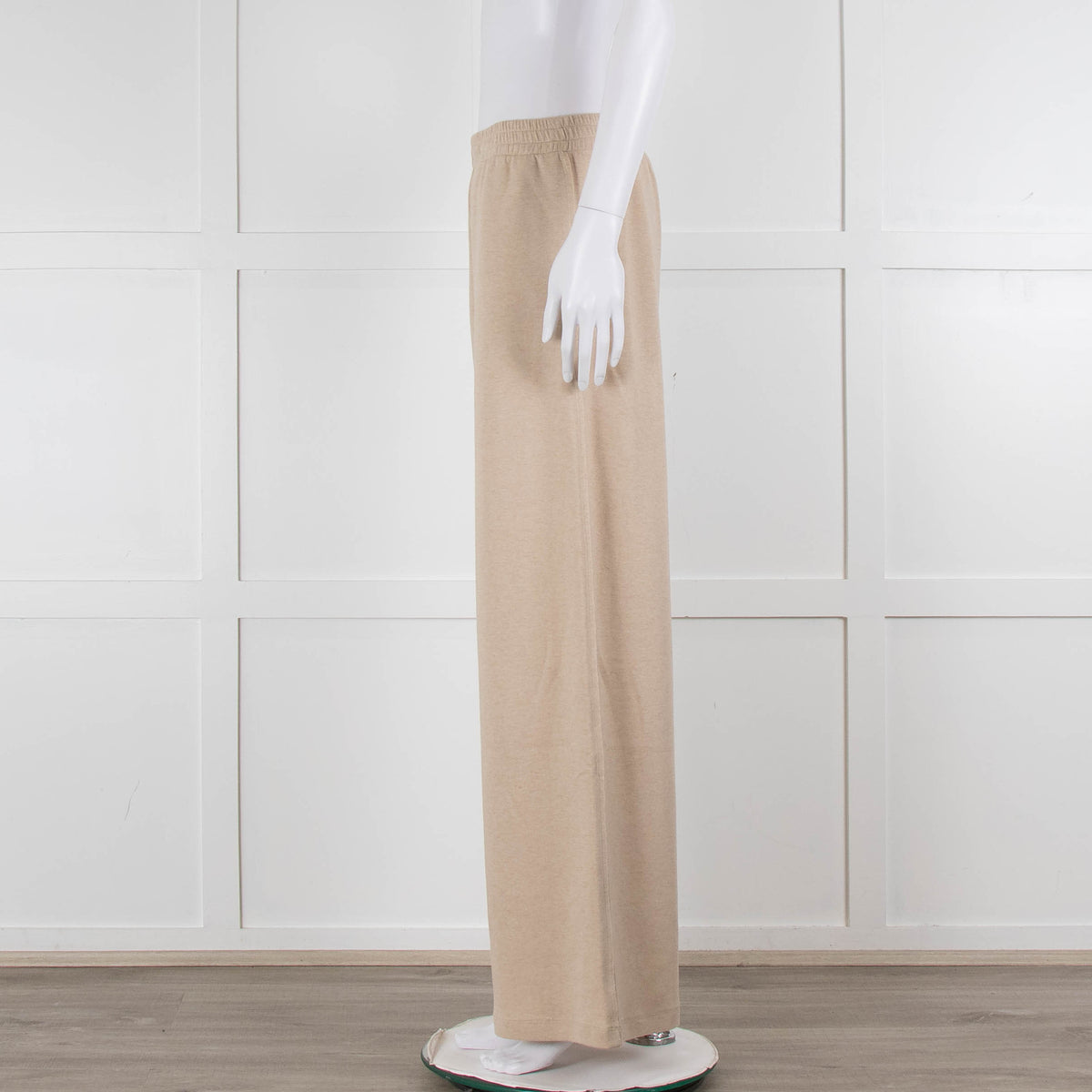 Bamford Beige Cashmere Mix Wide Leg Track Pants