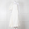 Aje White One Shoulder Concept Midi Dress