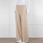 Bamford Beige Cashmere Mix Wide Leg Track Pants