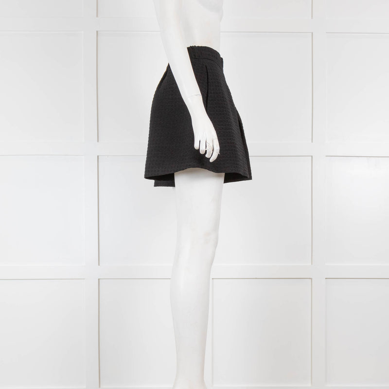 Maje Black Textured Shorts