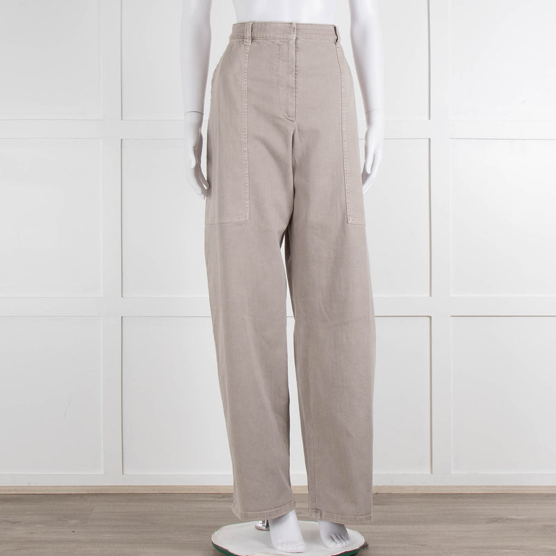 Brunello Cucinelli Grey Wide Leg Jeans