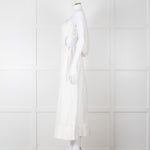 Aje White One Shoulder Concept Midi Dress