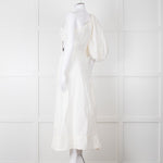 Aje White One Shoulder Concept Midi Dress
