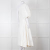 Aje White One Shoulder Concept Midi Dress