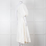 Aje White One Shoulder Concept Midi Dress