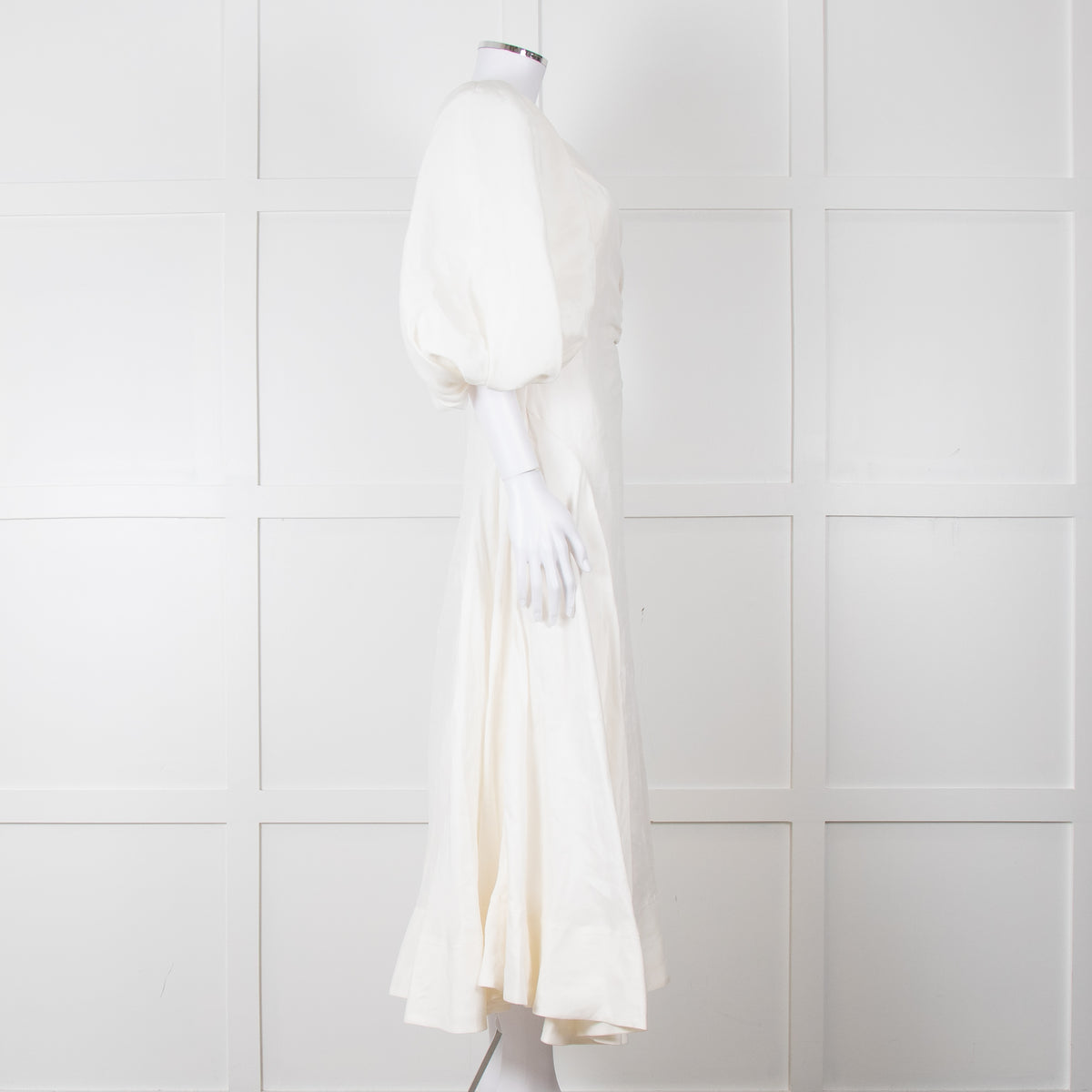 Aje White One Shoulder Concept Midi Dress