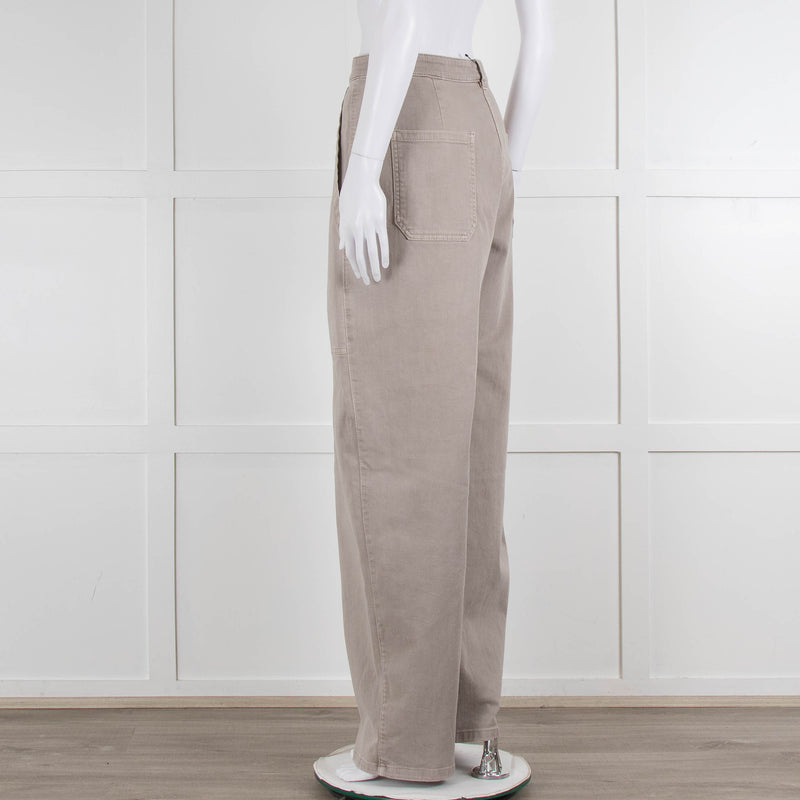 Brunello Cucinelli Grey Wide Leg Jeans