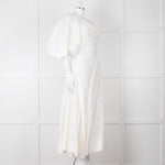 Aje White One Shoulder Concept Midi Dress