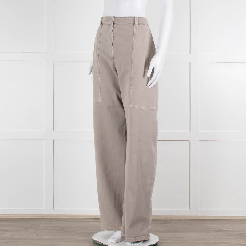 Brunello Cucinelli Grey Wide Leg Jeans
