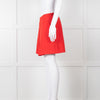 Anne Fontaine Orange Red Front Pleated Shorts