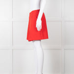 Anne Fontaine Orange Red Front Pleated Shorts