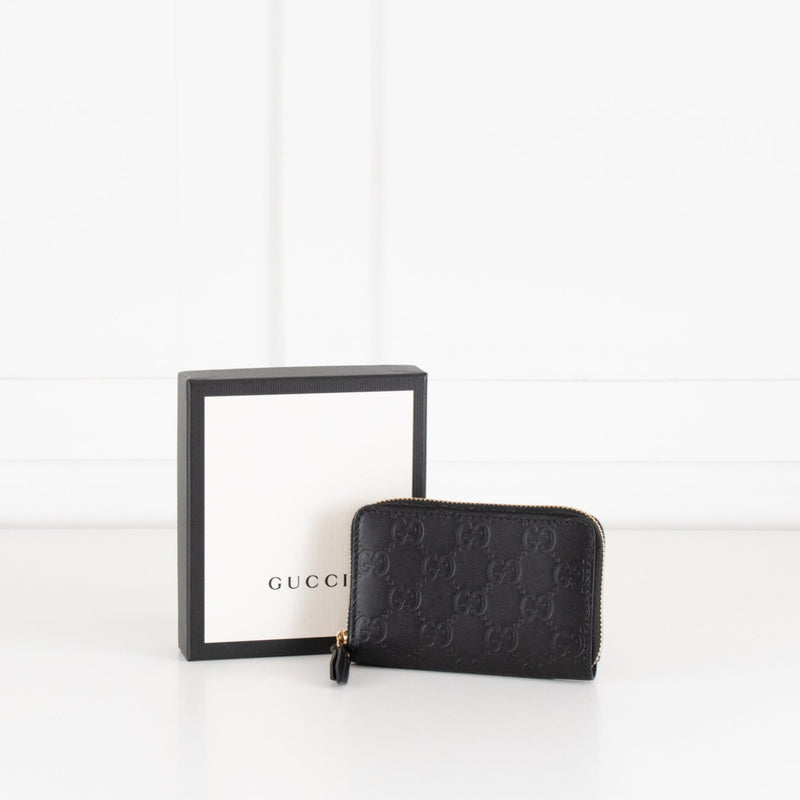 Gucci Black Interlocking Coin Leather Wallet