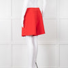 Anne Fontaine Orange Red Front Pleated Shorts